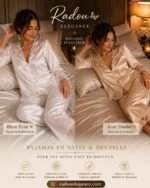 Pyjama satin de soie et dentelle – Image 2